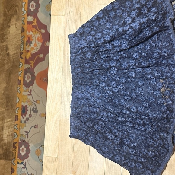 Cottagecore POL Women’s Blue Floral Lace Summer Mini Skort Size small - Picture 4 of 9